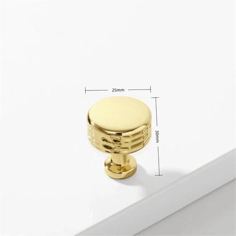Solid T Shaped Hammer Pattern Wardrobe Drawer Furniture Door Handles Pulls 1Pcs(Bright Gold) in Kuwait
