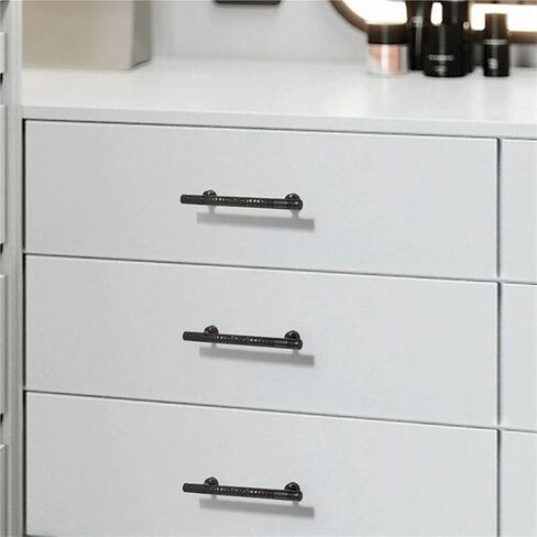 Solid T Shaped Hammer Pattern Wardrobe Drawer Furniture Door Handles Pulls 1Pcs(Bright Gold) in Kuwait