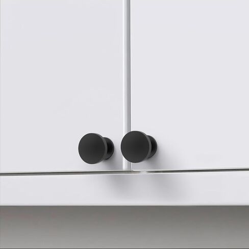 10 حزمة 1-1/5 بوصة (30 مللي متر) مقابض خزانة أسود ماتي مقابض خزانة المطبخ لخزانة أدراج المطبخ تسحب الأجهزة السوداء للخزائن in Kuwait