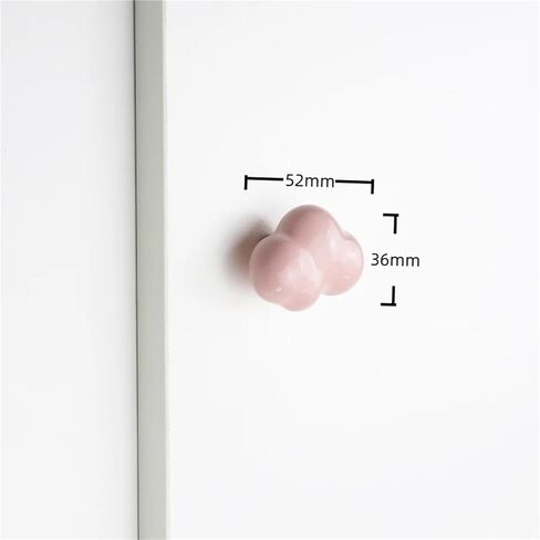 Room Cabinet Stars Clouds Moons Ceramic Furniture Cartoon Wardrobes Pulls Drawer Door 1Pcs(Cloud-Small-Pink) in Kuwait