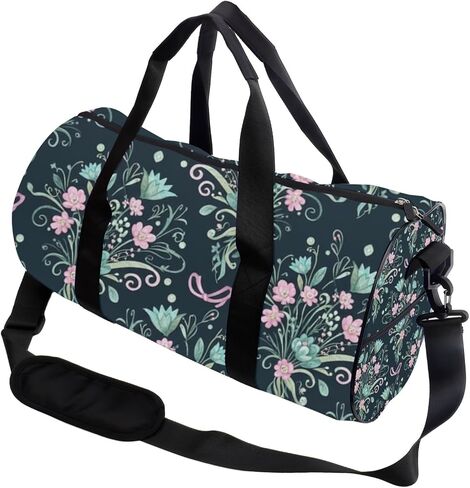 حقيبة من القماش الخشن قابلة للتعبئة بالزهور الرقيقة للنساء، حقائب أكسفورد بحزام كتف قابل للتعديل، حقيبة ظهر قابلة للتحويل، حقيبة حمل لطيفة للسفر في صالة الألعاب الرياضية للنساء in Kuwait