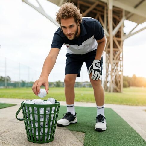 Golf Bucket - Heavy-Duty All-Weather Container | Portable Golf Ball Holder Basket - for Driving Range Office Club Balcony Garage Practice Competition in Saudi Arabia