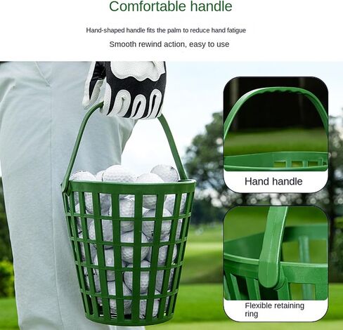 Golf Bucket - Heavy-Duty All-Weather Container | Portable Golf Ball Holder Basket - for Driving Range Office Club Balcony Garage Practice Competition in Saudi Arabia