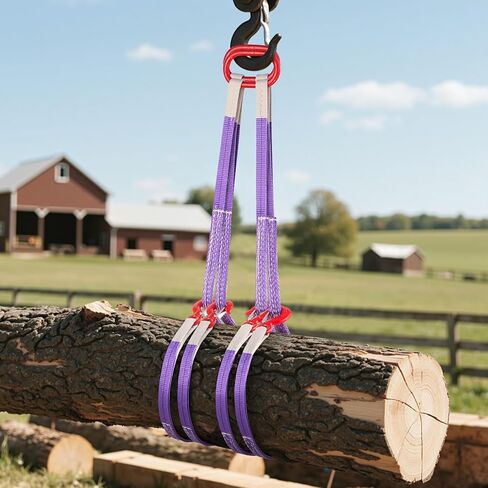 VEVOR Lifting Sling Straps, 2Pcs Two-Leg Polyester Bridle Sling with Hooks, 4400LB Capacity, 5Ft Heavy Duty Rigging Strap, Thickened & Wear-Resistant Webbing Slings for Engines Cranes Hoists Truck in Saudi Arabia