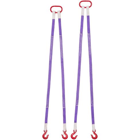 VEVOR Lifting Sling Straps, 2Pcs Two-Leg Polyester Bridle Sling with Hooks, 4400LB Capacity, 5Ft Heavy Duty Rigging Strap, Thickened & Wear-Resistant Webbing Slings for Engines Cranes Hoists Truck in Saudi Arabia