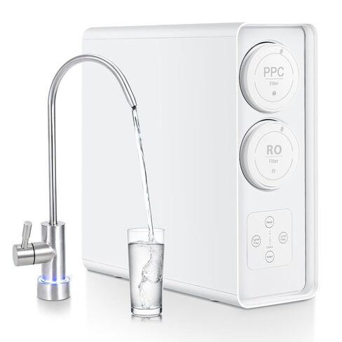 High-Efficiency Reverse Osmosis Water Filter System – 600GPD Tankless Under-Basin Purifier, 2:1 Pure to Drain, 5-Stage Filtration, NSF/FC/SGS Certified, TDS & PFOA/PFOS Reduction, Smart Faucet in Saudi Arabia