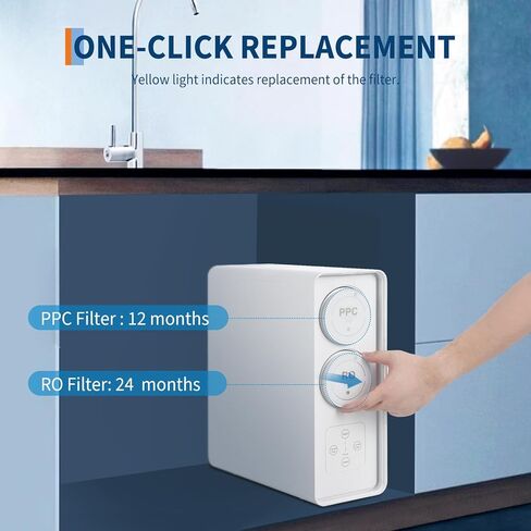 High-Efficiency Reverse Osmosis Water Filter System – 600GPD Tankless Under-Basin Purifier, 2:1 Pure to Drain, 5-Stage Filtration, NSF/FC/SGS Certified, TDS & PFOA/PFOS Reduction, Smart Faucet in Saudi Arabia