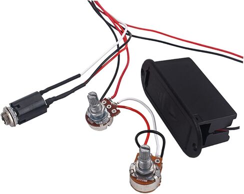 Totority 2 Band Equalizer Eq Preamp Circuit for Active Bass Pickup حجم نغمة التحكم في نغمة الجيتار مجموعة التقاط الأسلاك in Saudi Arabia