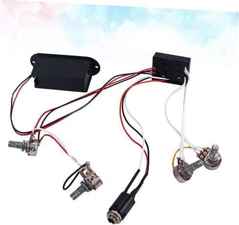 Totority 2 Band Equalizer Eq Preamp Circuit for Active Bass Pickup حجم نغمة التحكم في نغمة الجيتار مجموعة التقاط الأسلاك in Saudi Arabia
