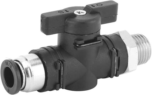Pneumatic Manual Valve with BSPP Male Thread, 8mm Quick Coupling Air Pipe Joint BC8-04 - Durable Plated Brass, Efficient Self - Locking Snap Joint for Industrial Use (BC8-03) in Saudi Arabia