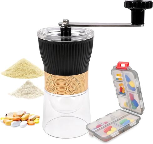 Portable Small Pill Crusher Fine Powder, Grinder to Fine Powder for Elderly, Crushes Multiple Pills, Small and Large Tablets,Great for Feeding Tube, Pets, with Pill Organizer Dispenser in Saudi Arabia
