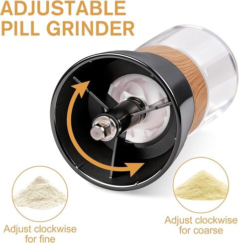 Portable Small Pill Crusher Fine Powder, Grinder to Fine Powder for Elderly, Crushes Multiple Pills, Small and Large Tablets,Great for Feeding Tube, Pets, with Pill Organizer Dispenser in Saudi Arabia