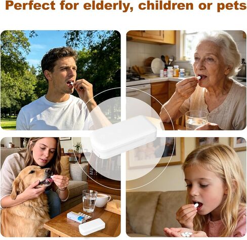 قطاعة حبوب منع الحمل 1/4 للحبوب الصغيرة، مقسم حبوب منع الحمل 1/2 1/3 للحبوب الصغيرة، شفرة من الفولاذ المقاوم للصدأ سهلة القطع للأقراص، كسارة حبوب محمولة سهلة الإمساك مع مساحة تخزين in Kuwait