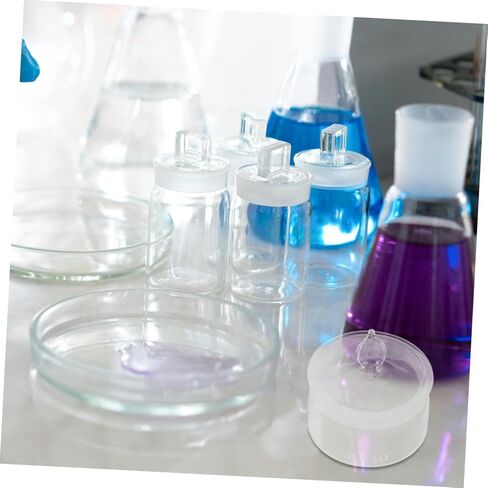 2pcs Glass Weighing Bottles Low Form 50x30mm Laboratory Glass Weighing Jars with Lids for Experiment Sampling and Accurate Measurement in Saudi Arabia