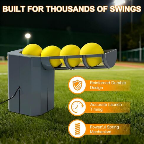 Kids Pitching Machine - Automatic Baseball Launcher for Beginners Baseball Trainer for Kids - Includes 4 Baseballs (Powered by Power Bank) in Saudi Arabia