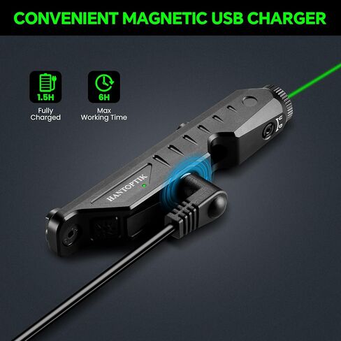 Hantoptik Green Tactical Laser Sight Compatible with M-Lok and Picatinny Rail,Increased a Remote Pressure Switch,IIIA Class Laser Output ≤5mw in Kuwait