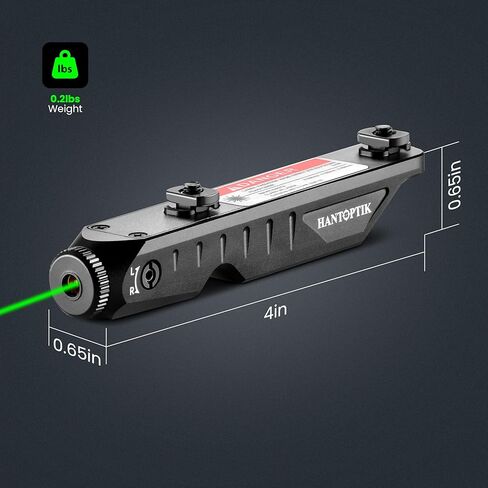 Hantoptik Green Tactical Laser Sight Compatible with M-Lok and Picatinny Rail,Increased a Remote Pressure Switch,IIIA Class Laser Output ≤5mw in Kuwait
