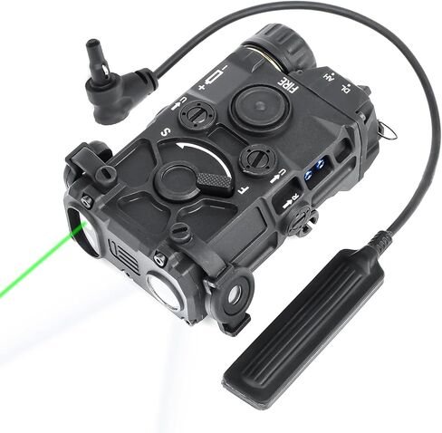 صندوق بلاستيك من النايلون Airsoft للتصويب التكتيكي بالليزر، 7 أوضاع مع ليزر أحمر + ضوء أبيض + ليزر IR، لسكك حديد AEG GBB CQB Picatinny in Kuwait