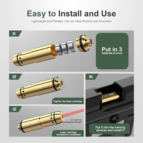 خرطوشة تدريب بالليزر 40S&W لنظام التدريب بالليزر على الحرائق الجافة مع 3 مجموعات من البطاريات in Kuwait