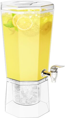 Lifewit 1 Gallon Drink Dispenser for Parties 2 Pcs, 4L Plastic Beverage Container with Stand for Juice/Tea/Soda & Lemonade, Clear Water Pitcher with Spigot for Mimosa Bar Hosting 39 x 16 cm/15x6" in Saudi Arabia