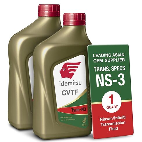 Idemitsu CVT Type N3 Transmission Fluid for Nissan Vehicles - 1 Quart, Pack of 6 | Specifically Formulated for NS-3 Specification | Anti-Wear Technology & Extended Fluid Life in Saudi Arabia