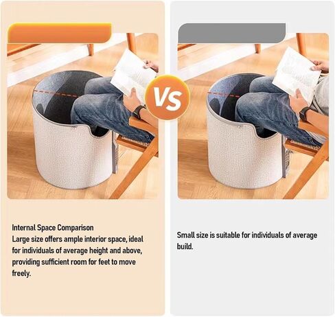 GOWENIC Under Desk Heater, Circular Portable Foot Warmer with 7 Timer Settings 5 Temperature Levels Half Open Full Enclosure Options, for Office Dormitory Use (#1) in Saudi Arabia