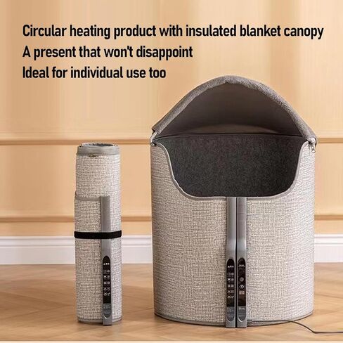 GOWENIC Under Desk Heater, Circular Portable Foot Warmer with 7 Timer Settings 5 Temperature Levels Half Open Full Enclosure Options, for Office Dormitory Use (#1) in Saudi Arabia