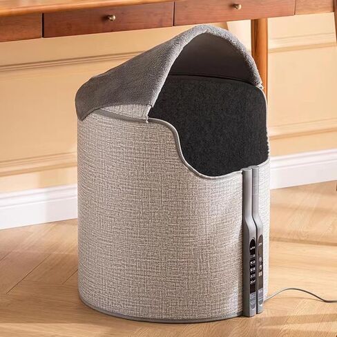 GOWENIC Under Desk Heater, Circular Portable Foot Warmer with 7 Timer Settings 5 Temperature Levels Half Open Full Enclosure Options, for Office Dormitory Use (#1) in Saudi Arabia