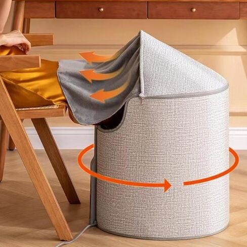 GOWENIC Under Desk Heater, Circular Portable Foot Warmer with 7 Timer Settings 5 Temperature Levels Half Open Full Enclosure Options, for Office Dormitory Use (#1) in Saudi Arabia
