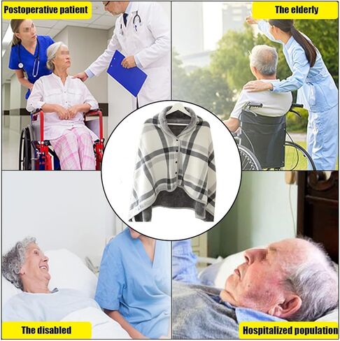 Legs Feet Warmer Cover, Cozy Wheelchair Blanket for Adults with Buttons Soft Super Warm Double Sided Blanket for Patients, Elders, Cold Weather in Saudi Arabia