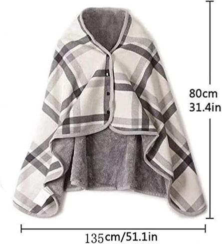 Legs Feet Warmer Cover, Cozy Wheelchair Blanket for Adults with Buttons Soft Super Warm Double Sided Blanket for Patients, Elders, Cold Weather in Saudi Arabia