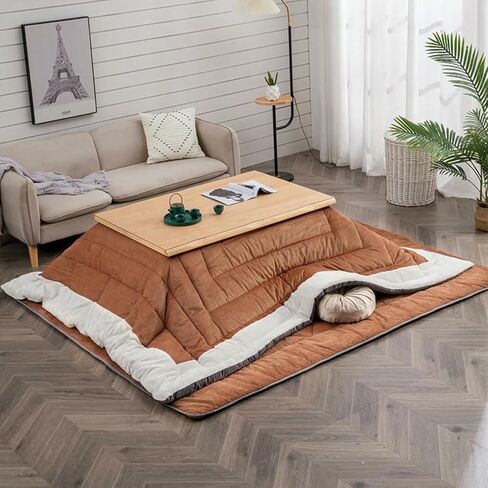 Kotatsu Foot Warmer Japanese Tables Blanket for Floor Sitting,Winter Heating Tatami Bay Window Low Desk,for Living Room Office,Table+Quilt+Carpet+Heater in Saudi Arabia