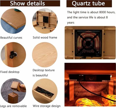 Kotatsu Foot Warmer Japanese Tables Blanket for Floor Sitting,Winter Heating Tatami Bay Window Low Desk,for Living Room Office,Table+Quilt+Carpet+Heater in Saudi Arabia