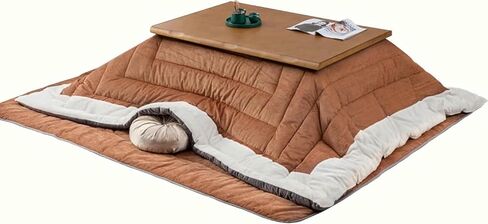 Kotatsu Foot Warmer Japanese Tables Blanket for Floor Sitting,Winter Heating Tatami Bay Window Low Desk,for Living Room Office,Table+Quilt+Carpet+Heater in Saudi Arabia