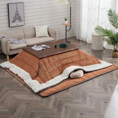 Kotatsu Foot Warmer Japanese Tables Blanket for Floor Sitting,Winter Heating Tatami Bay Window Low Desk,for Living Room Office,Table+Quilt+Carpet+Heater in Saudi Arabia