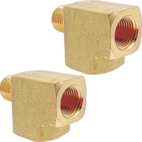 2 Pack1/8" NPT Female to NPT Male to NPT Female Brass Barstock Street Tee T Fitting 3 Way by CX WONDERLAND in Kuwait