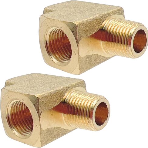 2 Pack1/8" NPT Female to NPT Male to NPT Female Brass Barstock Street Tee T Fitting 3 Way by CX WONDERLAND in Kuwait