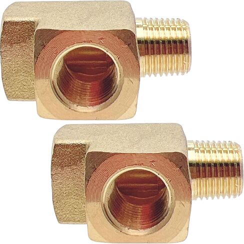 2 Pack1/8" NPT Female to NPT Male to NPT Female Brass Barstock Street Tee T Fitting 3 Way by CX WONDERLAND in Kuwait