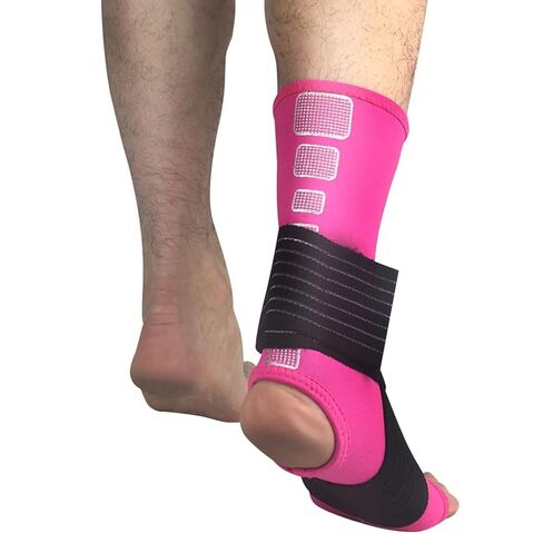 Football Basketball Ankle Support Taekwondo Elastic Ankle Sprain Brace Wrap Straps Guard Protector Weightlifting(Black,Medium) in Saudi Arabia