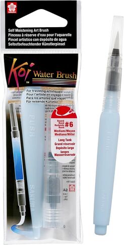SAKURA Koi Water Brush - Water Brush for Watercolor - 9 ml Tank - Medium Brush Tip in Kuwait