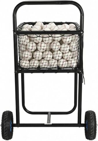 Portable Tennis Ball Hopper with Wheels Tennis Ball Basket Holds Hundreds of Balls Suitable for Softball & Baseball in Saudi Arabia