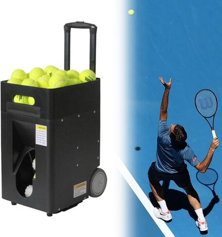 Professional Tennis Ball Machine,Tennis Ball Machine Advanced Smart Programming,Portable Tennis Ball Launching Machine,Ball Speed 10-50km/h,Serve Angle 20-70°,for Tennis Enthusiasts,Athletes in Kuwait