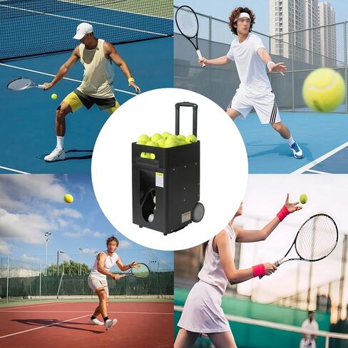 Professional Tennis Ball Machine,Tennis Ball Machine Advanced Smart Programming,Portable Tennis Ball Launching Machine,Ball Speed 10-50km/h,Serve Angle 20-70°,for Tennis Enthusiasts,Athletes in Kuwait