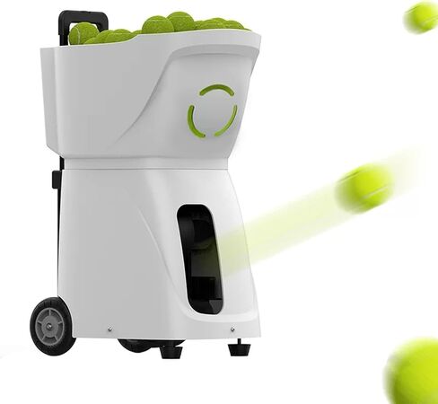 Automatic Portable Tennis Ball Launcher,Pt-Smart Pri Tennis Ball Machine,Tennis Ball Machine Advanced Smart Programming,Intelligent Dual-Mode Control,Accommodating 100+ Balls,for Tennis B in Kuwait