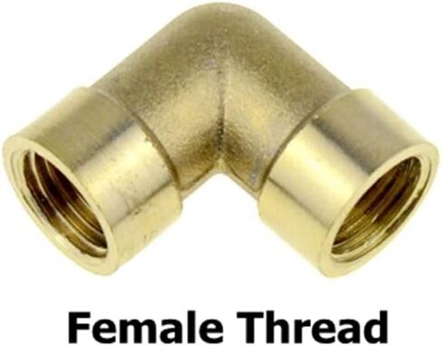 Brass Tee Elbow Pipe Fitting - 2Way & 3Way Adapter for Water, and Oil - 1/8", 1/4", 3/8", 1/2", 3/4" Female & Male Thread Connector(PE-F 1/2") in Saudi Arabia