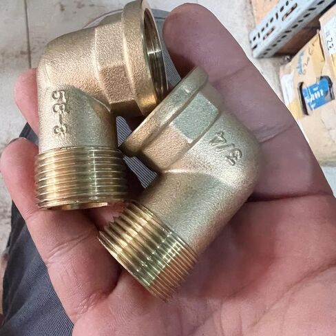 Brass Tee Elbow Pipe Fitting - 2Way & 3Way Adapter for Water, and Oil - 1/8", 1/4", 3/8", 1/2", 3/4" Female & Male Thread Connector(PE-F 1/2") in Saudi Arabia