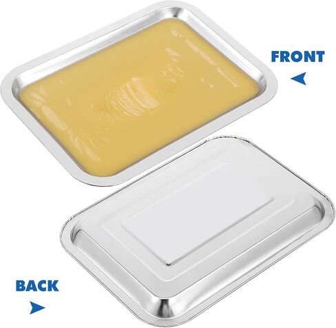 Garneck 6pcs Stainless Steel Dissection Trays, Reusable Lab Wax Laboratory Experiments Dissecting Trays for Educational Use in Saudi Arabia