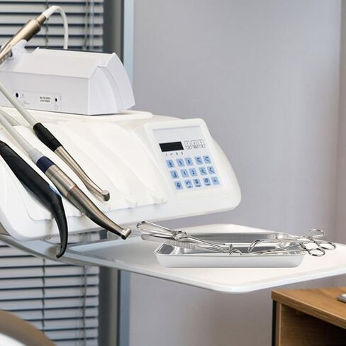 7 Pack Rectangle Stainless Steel Surgical Tray, 9 x 6.7 Inch Surgical Tray, Stainless Steel Medical Trays for Lab Instruments Organizer, Lab, Tattoo, Dental in Kuwait