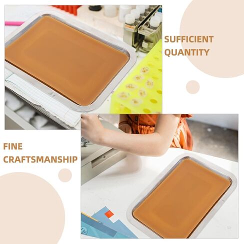 STOBOK 2pcs Metal Dissection Pan with Wax, Lab Equipment for Biology Experiments 10.2" x 7.5" Reusable Thicken Dissection Kit for Laboratory Science Education & Medical Students in Saudi Arabia
