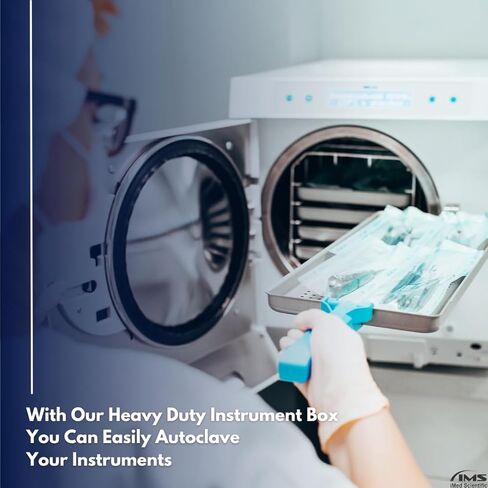 Multipurpose Instrument Box Stainless Steel Container Tray with Lid for Lab Instrument Supplies to Store, Arrange, Transfer, Organize - 7"L x 3"W x 1.5"H in Kuwait